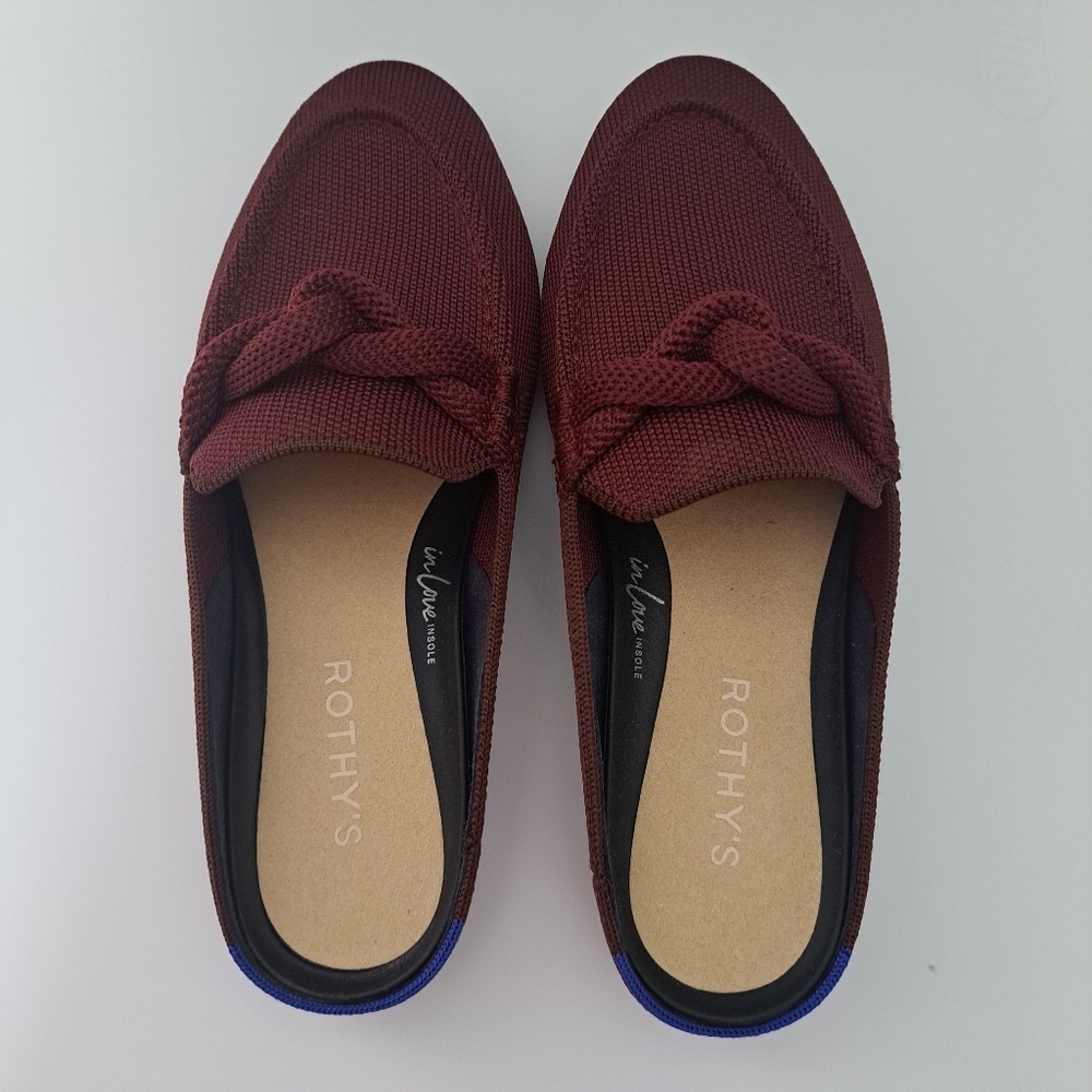 Rothy's The Loafer Mule Auburn Syrah 5 NWOT - Picture 10 of 14